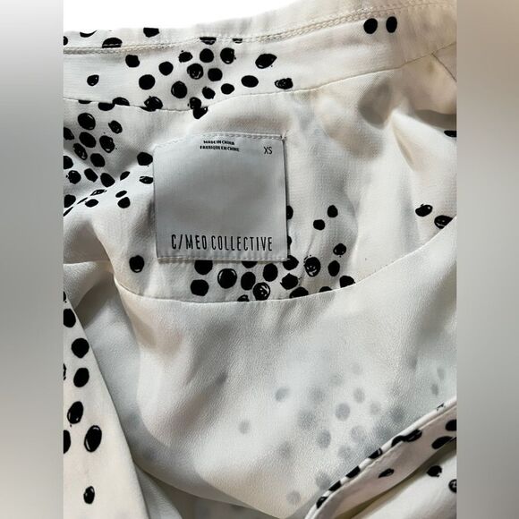 C/MEO confetti print cold shoulder wrap dress - Picture 8 of 10